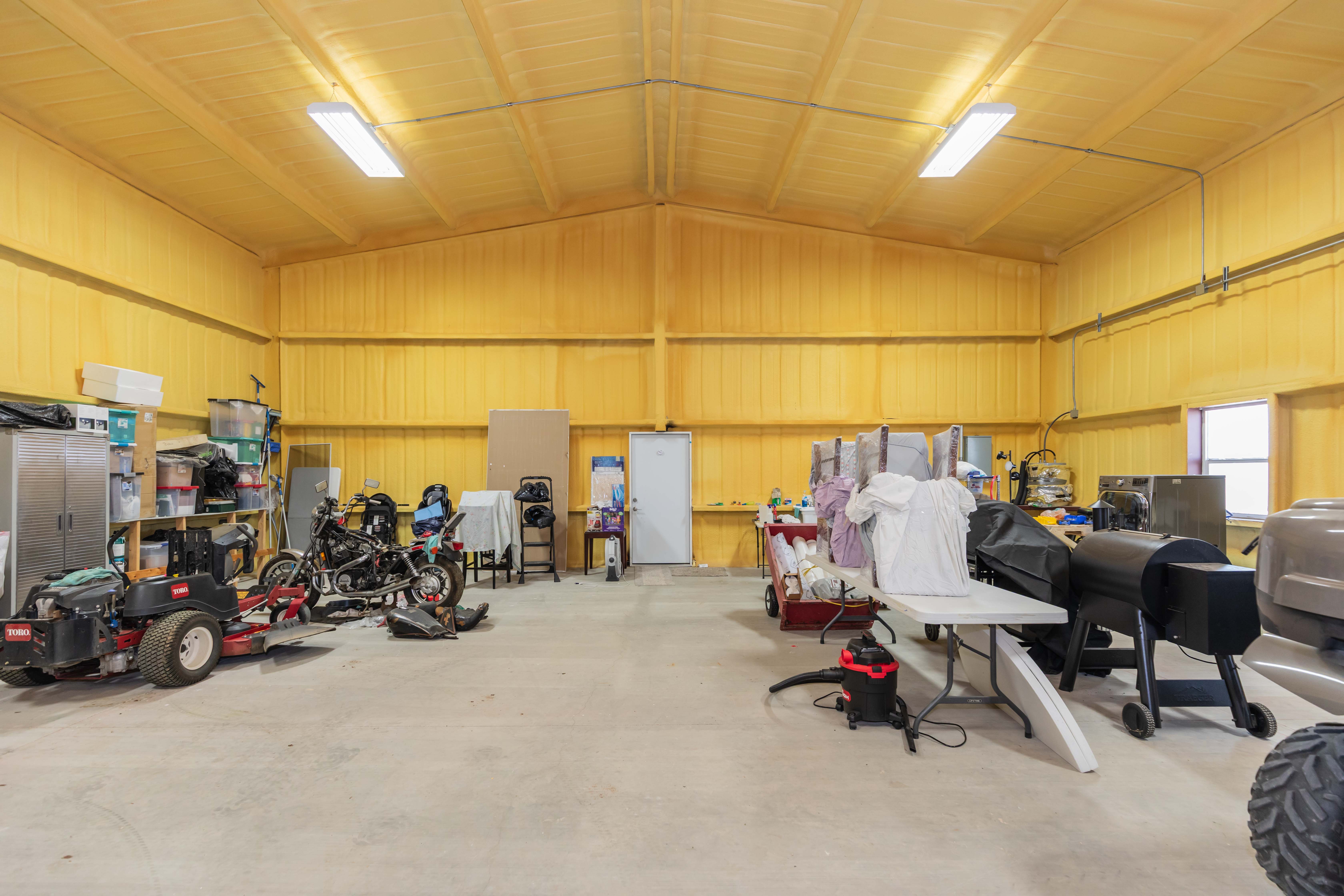 Interior of the insulated shop